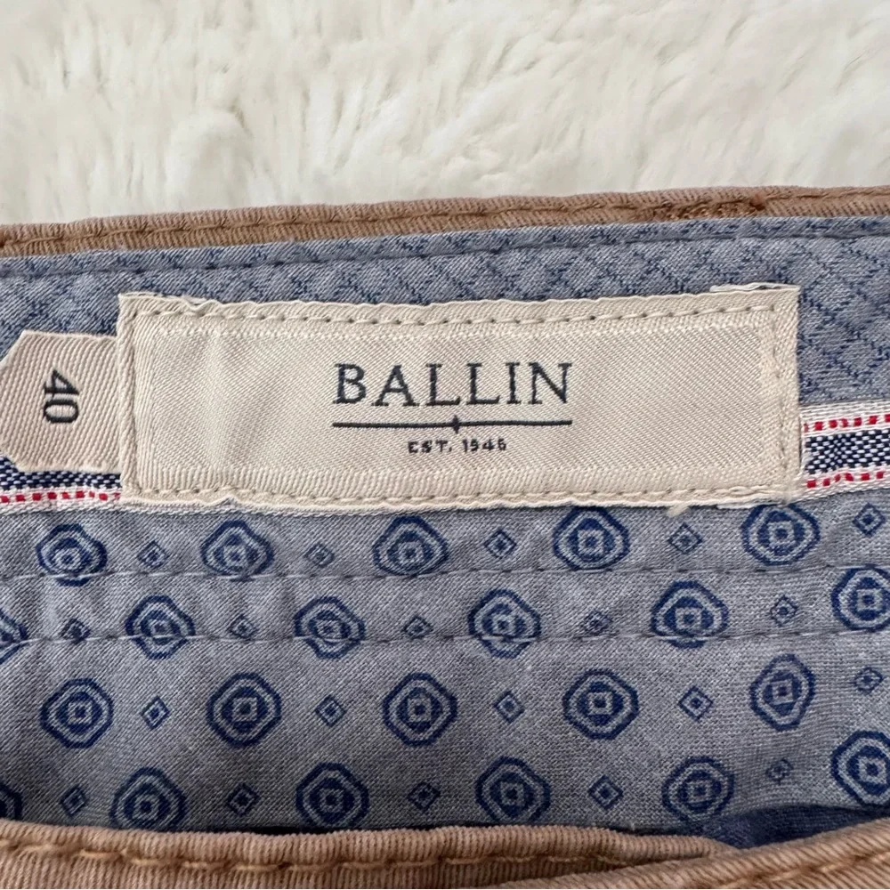 Ballin Pants Men 40x27 British Tan Chino Pima Cotton Modern‎ Fit 5-Pocket Casual